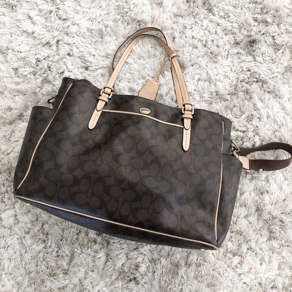 Authentic coach diaper bag adjustable strap